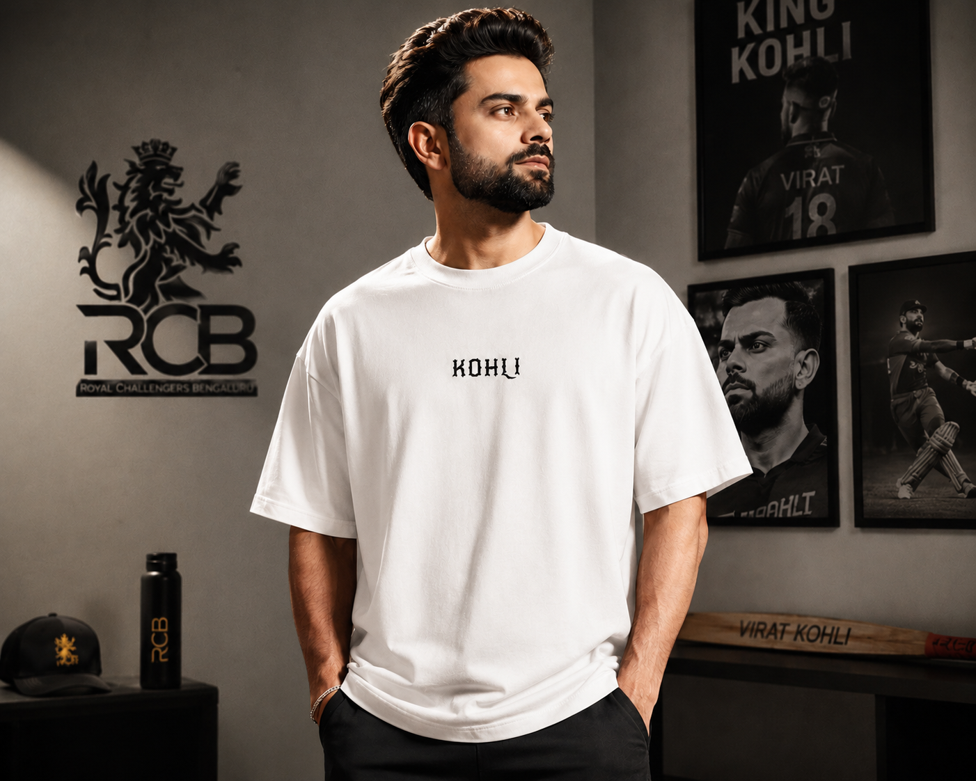 KOHLI PRINTED OVERSIZED TSHIRT