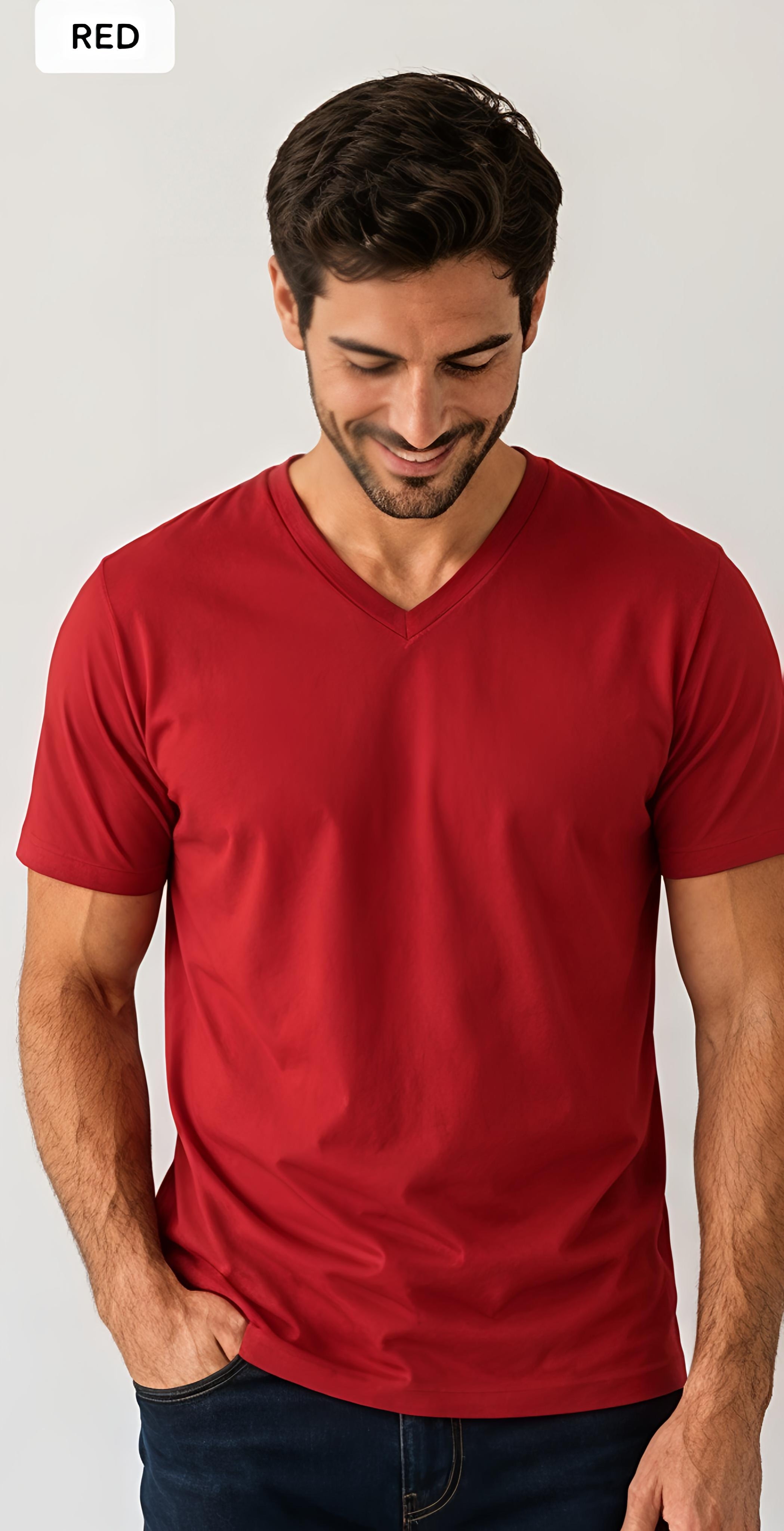 Basic V-Neck Tee – Unisex