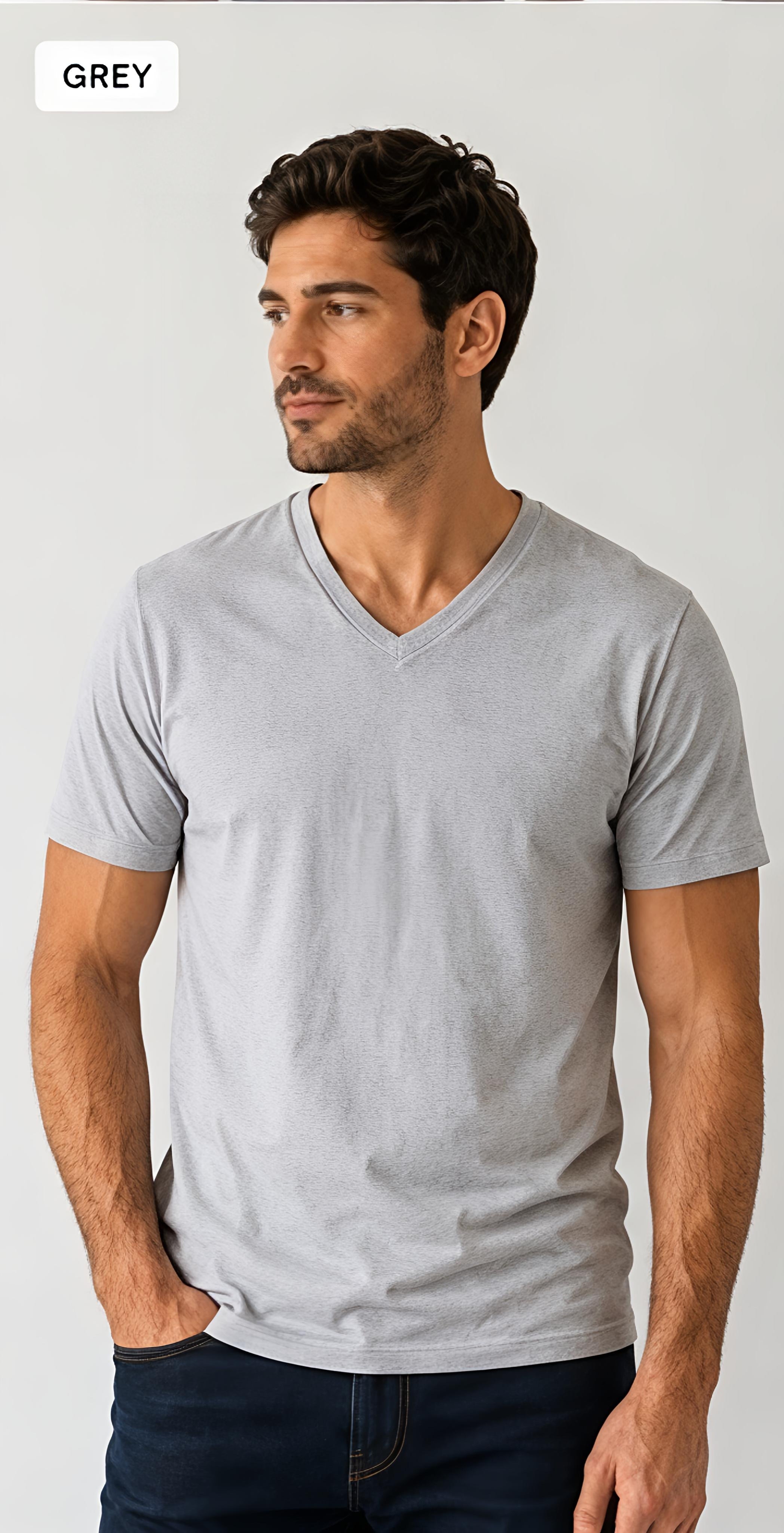 Basic V-Neck Tee – Unisex