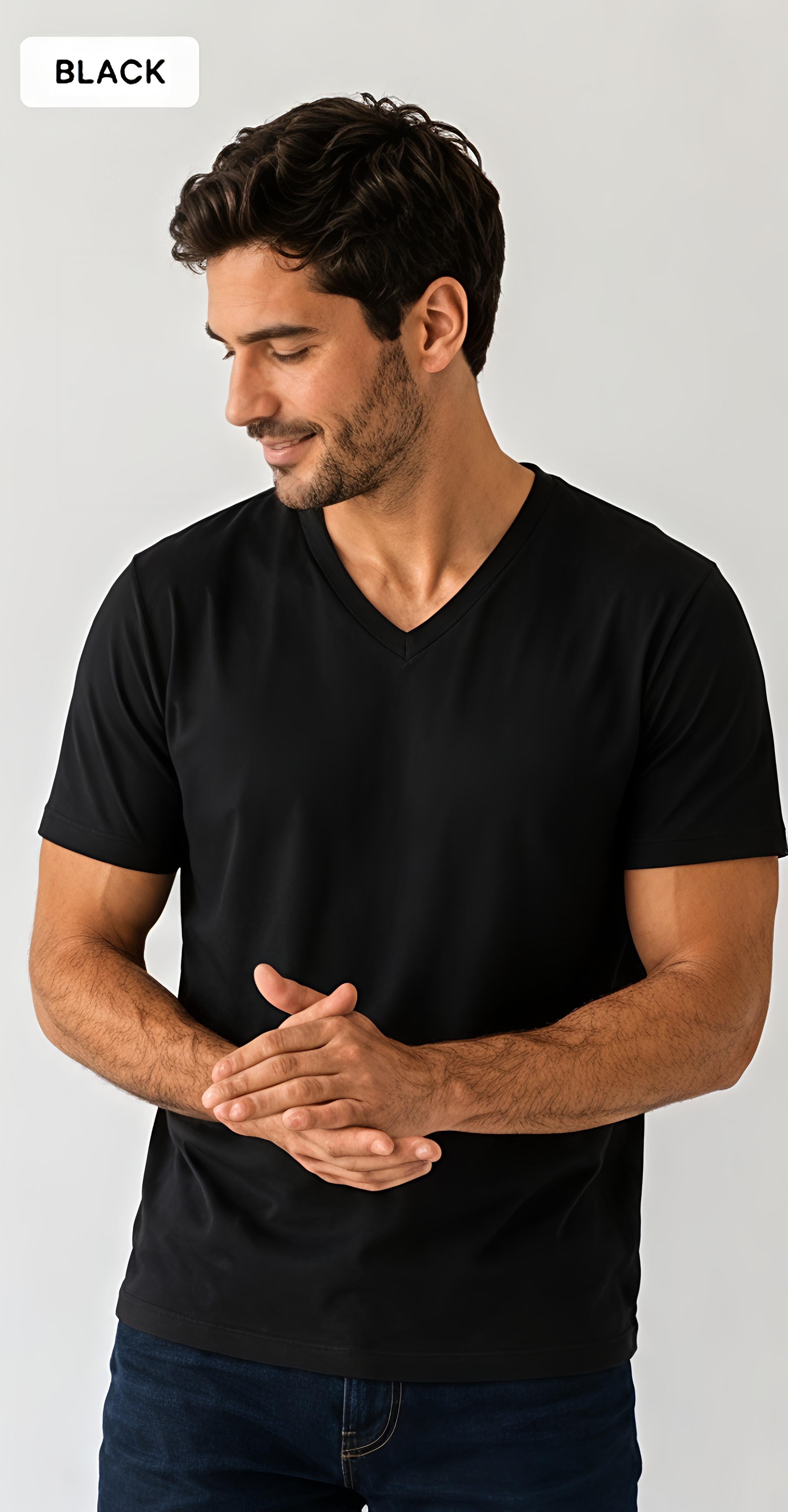 Basic V-Neck Tee – Unisex
