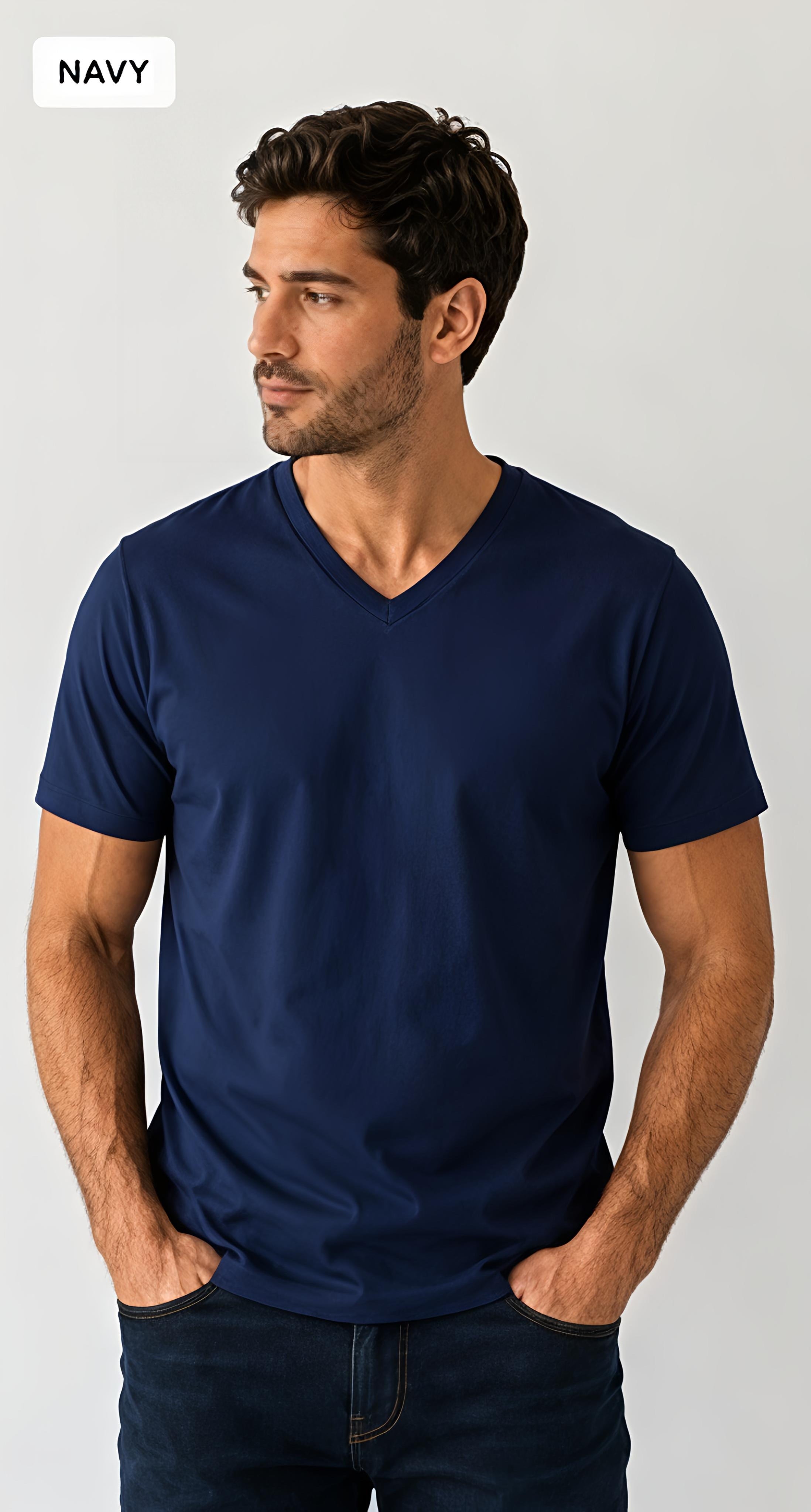 Basic V-Neck Tee – Unisex